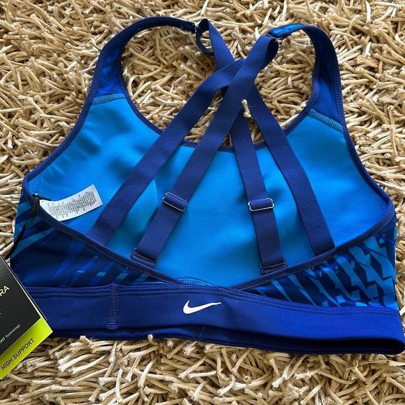 Nike Women NK USA Impact Strappy Bra Size M Blue - Picture 6 of 6